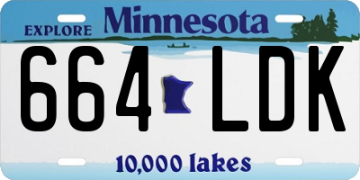 MN license plate 664LDK