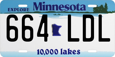 MN license plate 664LDL