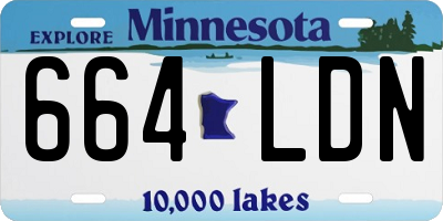 MN license plate 664LDN