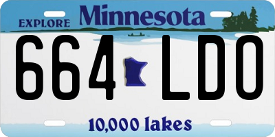 MN license plate 664LDO