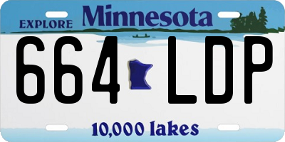 MN license plate 664LDP
