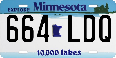 MN license plate 664LDQ