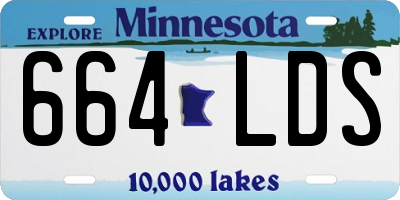 MN license plate 664LDS