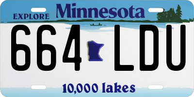 MN license plate 664LDU