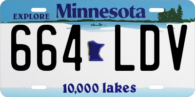 MN license plate 664LDV