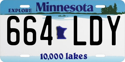 MN license plate 664LDY
