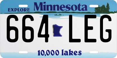 MN license plate 664LEG