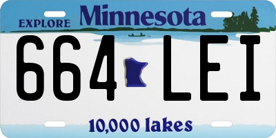 MN license plate 664LEI