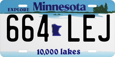 MN license plate 664LEJ