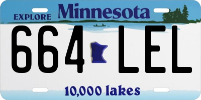 MN license plate 664LEL