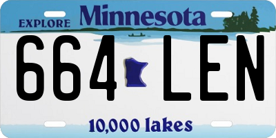 MN license plate 664LEN