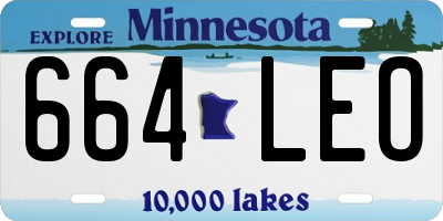 MN license plate 664LEO