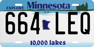 MN license plate 664LEQ