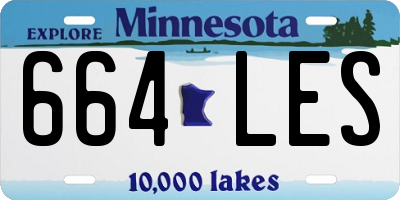 MN license plate 664LES