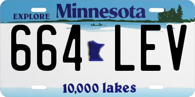 MN license plate 664LEV