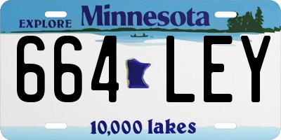 MN license plate 664LEY