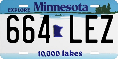 MN license plate 664LEZ