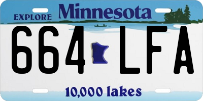 MN license plate 664LFA