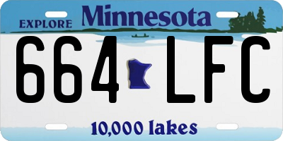 MN license plate 664LFC