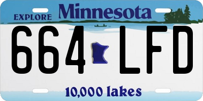 MN license plate 664LFD