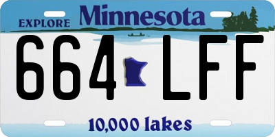 MN license plate 664LFF