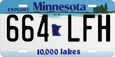 MN license plate 664LFH
