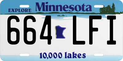 MN license plate 664LFI