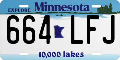 MN license plate 664LFJ