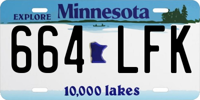 MN license plate 664LFK
