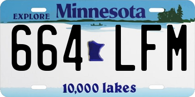 MN license plate 664LFM
