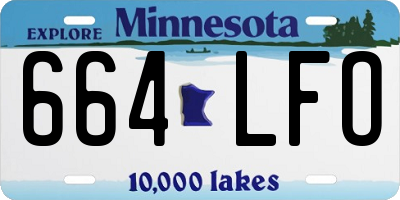 MN license plate 664LFO