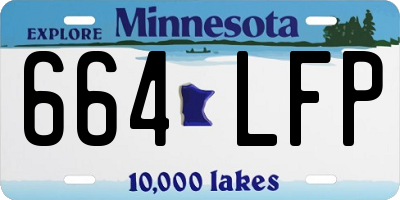 MN license plate 664LFP