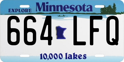 MN license plate 664LFQ