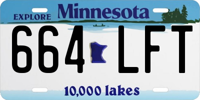 MN license plate 664LFT