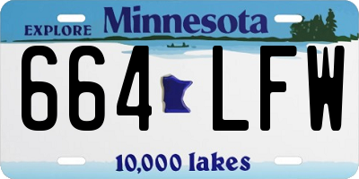 MN license plate 664LFW