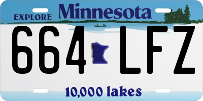 MN license plate 664LFZ