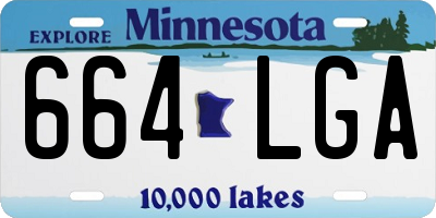 MN license plate 664LGA