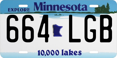 MN license plate 664LGB