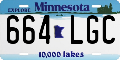 MN license plate 664LGC