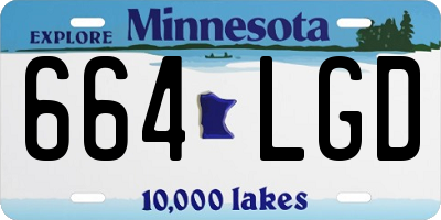 MN license plate 664LGD