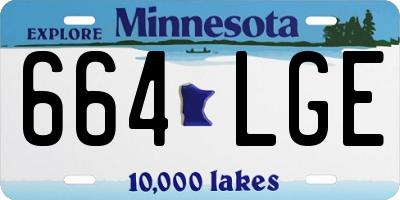 MN license plate 664LGE