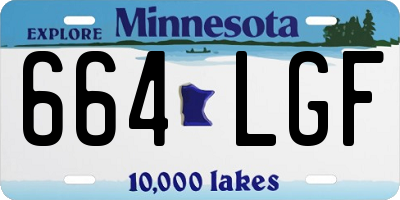 MN license plate 664LGF