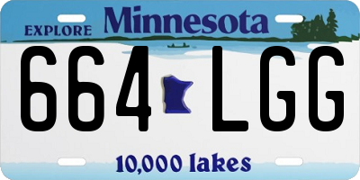 MN license plate 664LGG