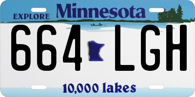 MN license plate 664LGH