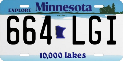 MN license plate 664LGI