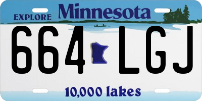 MN license plate 664LGJ