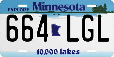 MN license plate 664LGL