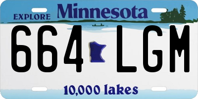MN license plate 664LGM
