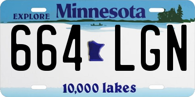 MN license plate 664LGN