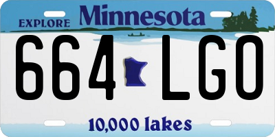 MN license plate 664LGO